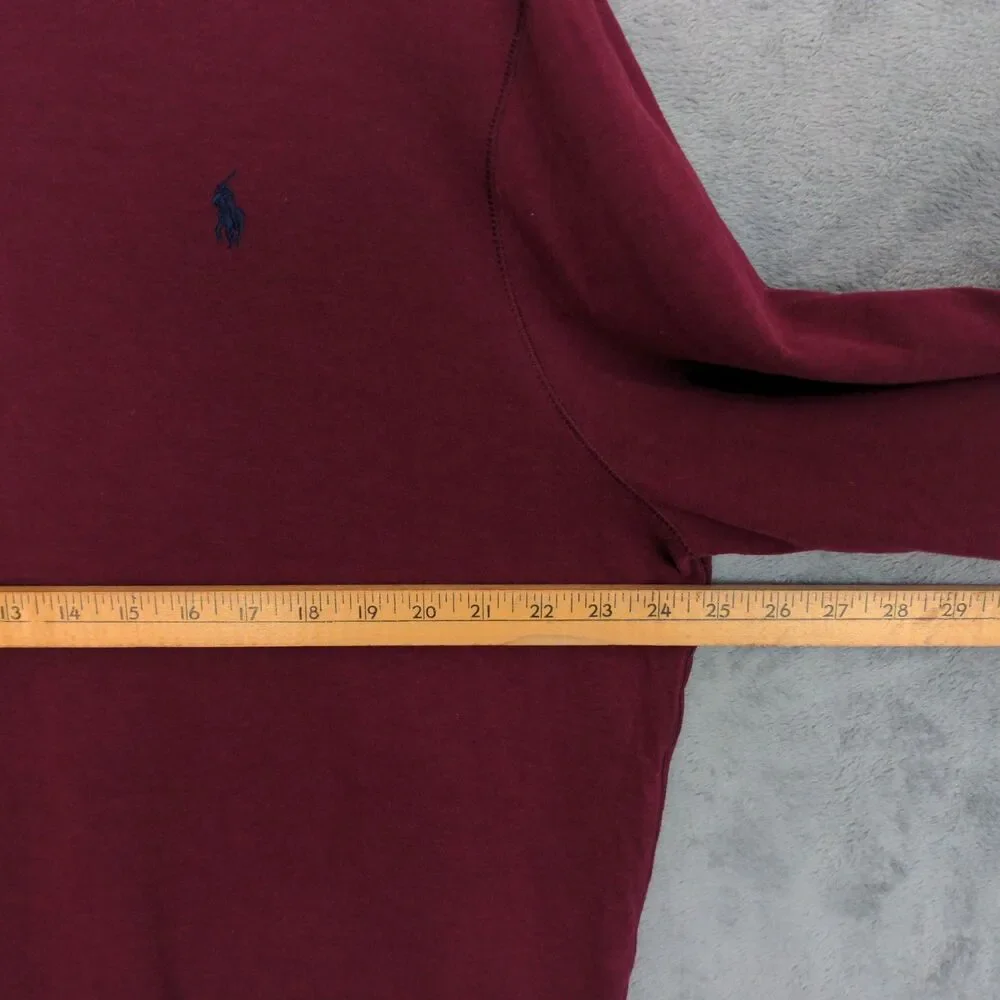 Polo Ralph Lauren Performance 1/4 Zip Pullover Mens XL Burgundy Long Sleeve Soft